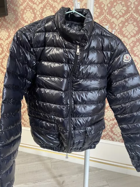 Pre-Owned Moncler Blue Short Down Jacket Lans For Women Size:2