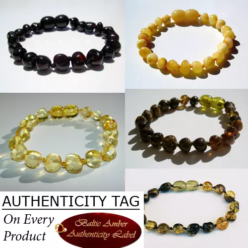 RARE COLOURS Child Baltic Amber BRACELETS/ANKLETS AGbA® Certified