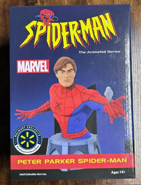 SPIDER-MAN THE ANIMATED Series Peter Parker Resin Bust Limited Walmart ...