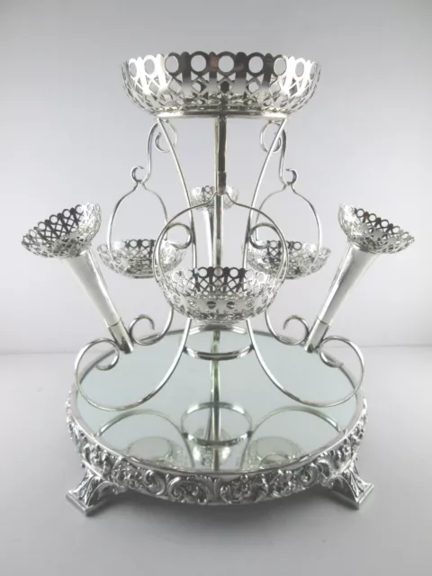 Vintage Silverplate Epergne Centerpiece Plateau