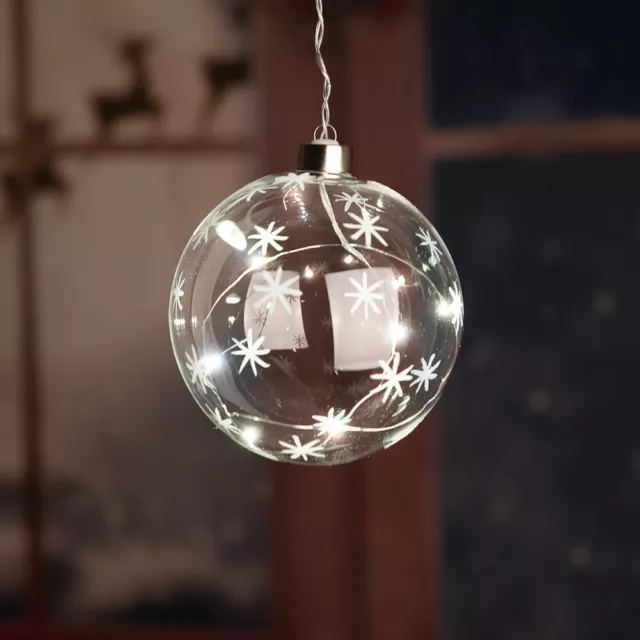 LED DEKO KUGEL zum hängen WINTERWALD D. 12cm mit Timer Formano W20 EUR  13,90 - PicClick DE | Leuchtfiguren