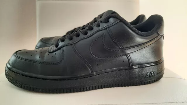 Nike Air Force 1 Low Gr 43 Schuhe Sportschuhe Sneaker Schwarz Top Zustand