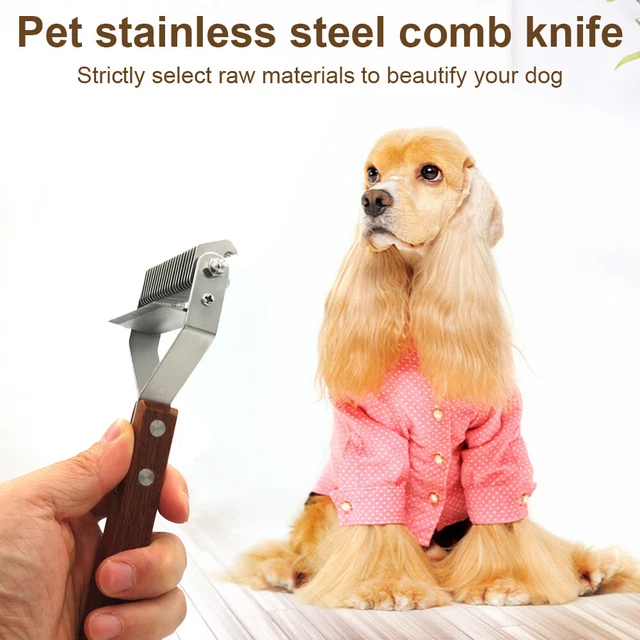 2side Dog Brush for Shedding Dematting Pet Grooming Cat Hair Undercoat Rake Comb 3