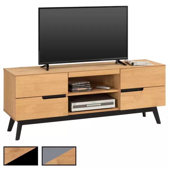 Lowboard TV Hifi Möbel Fernsehschrank skandinavisch Kiefer massiv Farbauswahl