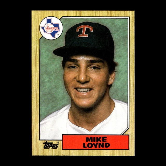 ENSEMBLE MIKE LOYND 1987 Topps recrue Texas Rangers 126 Break R306 EUR