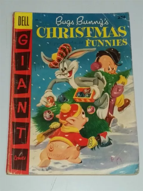 Dell Giant Bugs Bunny's Christmas Funnies #7 1956 Silver Age Comics
