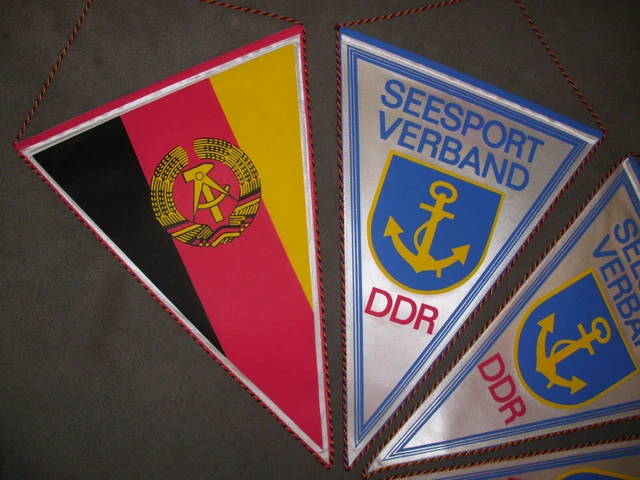 Fanion Pennant Ice Hockey Glace Deutsche Eislauf-verband Ddr Wimpel