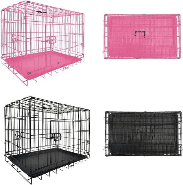 Dog Cage Puppy Pet Crate Carrier - Small Medium Large S M L XL XXL Metal UK🥇🏆
