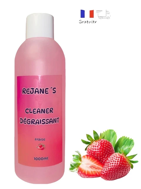 Cleaner Dégraissant Ongles Gel UV Parfum Fraise- 1000 ml (1L) REJANE ´S