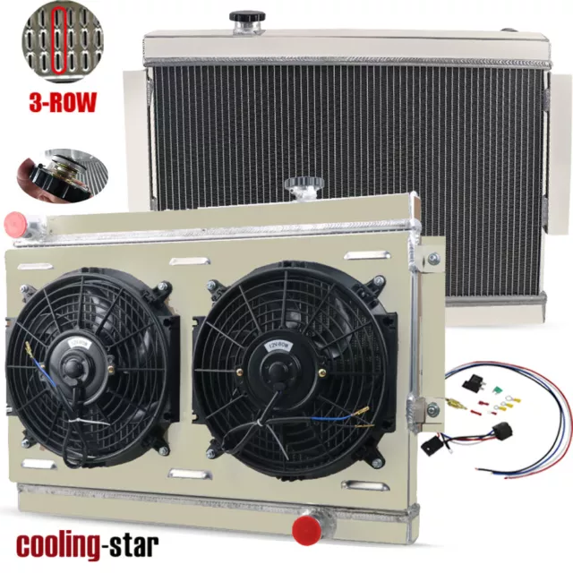 3-Row Radiator+Shroud Fan Fit 73-80 Holden Kingswood Torana Hq Hz Lx Lh Chevy V8