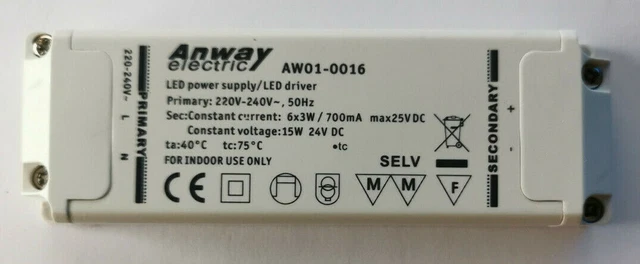 Anway LED driver AW02-700H18 15W 700mA 10-21V
