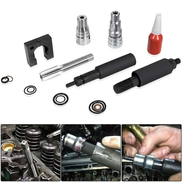 CYLINDER HEAD REPAIR Kit+Fuel Injector Sleeve Tool For Ford 6.0/6.4L