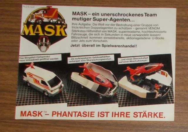Seltene Werbung M.A.S.K. Slingshot Camper MASK - Phantasie ist ihre Stärke 1987