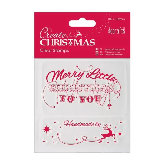 Docrafts Papermania clear stamps SET Merry Christmas Stempel PMA907936