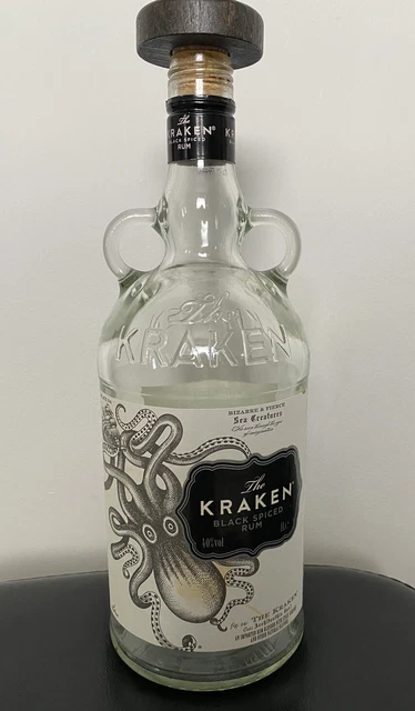 THE KRAKEN EMPTY Bottle Black Spiced Rum 70cl Craft Display Man Cave £7 ...