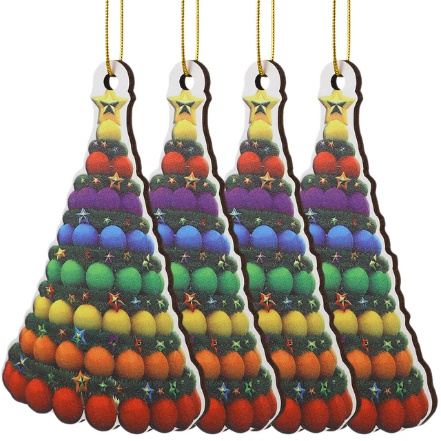 4 piezas de árbol de Navidad signo adornos de Navidad decoración del hogar regalo