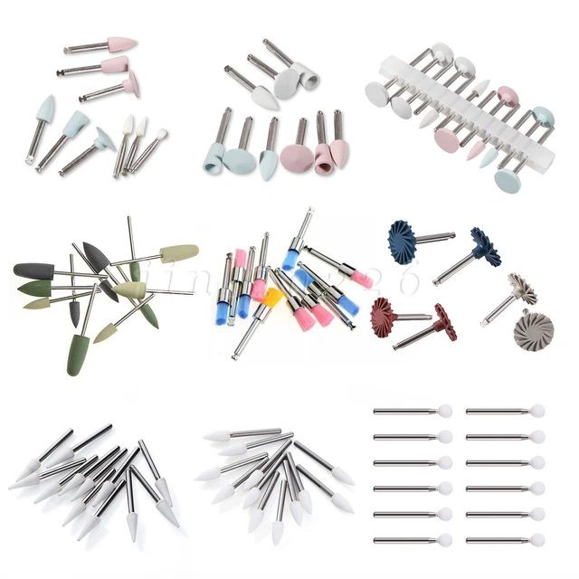 Kit De Polissage Dentaire AZDENT - 35 Pièces - Pour Couronnes Céramique/porcelaine - Brosses, Fraises Diamant