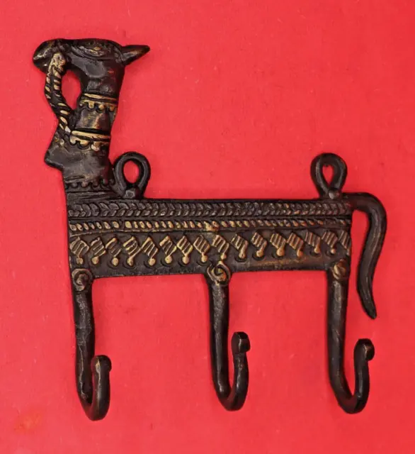 Vintage style Camel Shaped Handmade Brass Key Towel Cap Cloth Wall Hanger Hook