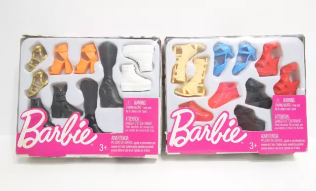 2018 Barbie Fashion Accessory Shoe Pack Tall & Curvy Petite Set Lot of 2