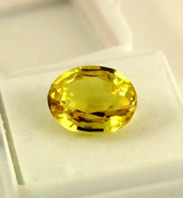 Taglio Ovale Forma 8-10Carat Naturale Giallo Colore Zaffiro Certificato Sfuso