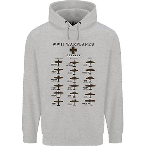Sweat à Capuche P51 Mustang Pinup WWII - Hommage à L'avion De Chasse Et Aux Pin-up - Coupe Classique, 241 G - Pour Hommes, Fans D'aviation - 2