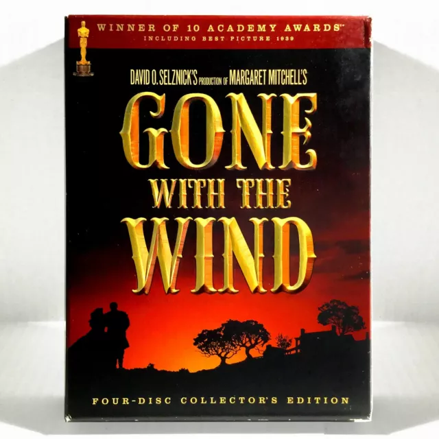 Gone with the Wind (4-Disc DVD, 1939, Full Screen, Collector's Ed)  Clark Gable