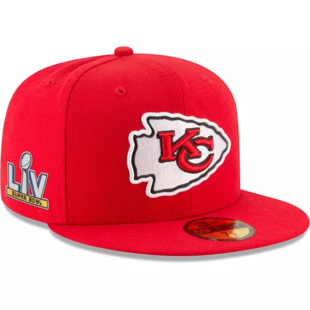 NEW ERA KC Kansas City Chiefs 59FIFTY Superbowl LIV Fitted Hat Cap