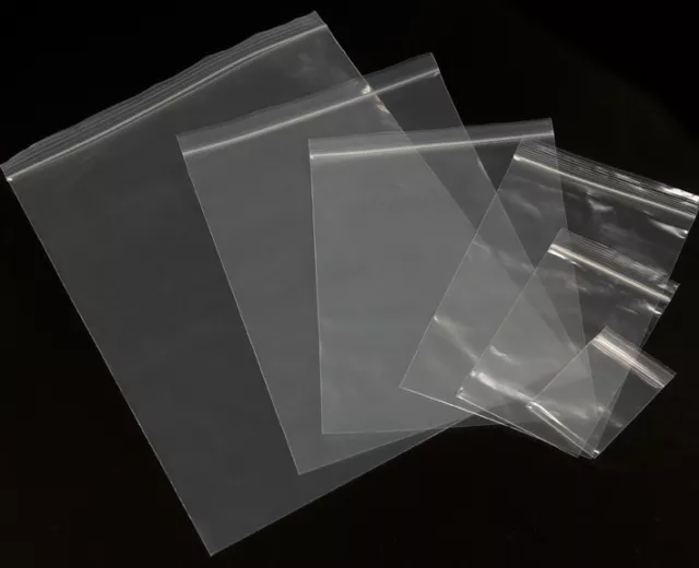 1000~ 2 Mil 3X5 Clear Zip Reclosable Lock Poly Zipper Seal Bag Retail Packaging 3