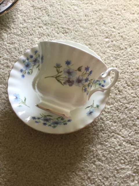 Richmond Bone China Blue Rock Coffee Cup And Saucer Vintage