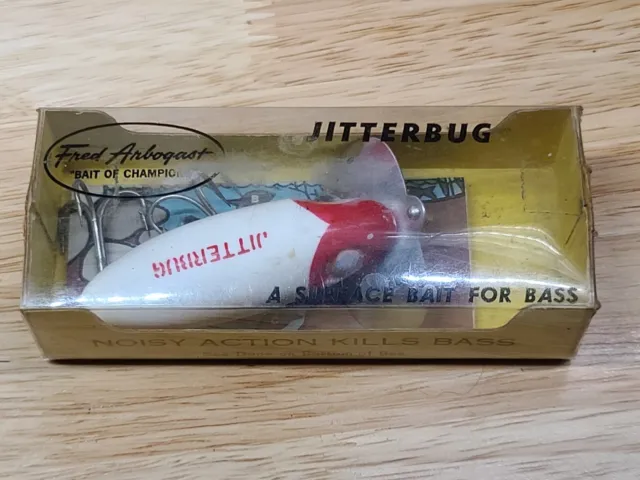 Fred Arbogast Vintage Jitterbug BLACK New in Box with PAPERWORK