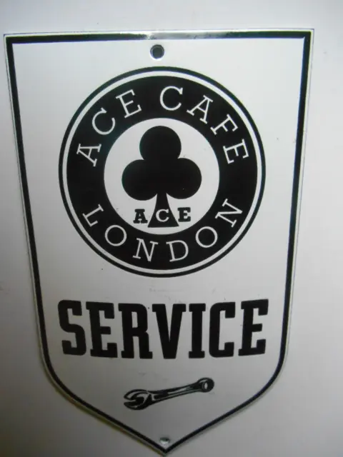 Ace Cafe London Service Emailschild Logo Chopper Bopper Vintage Werkstatt Schild
