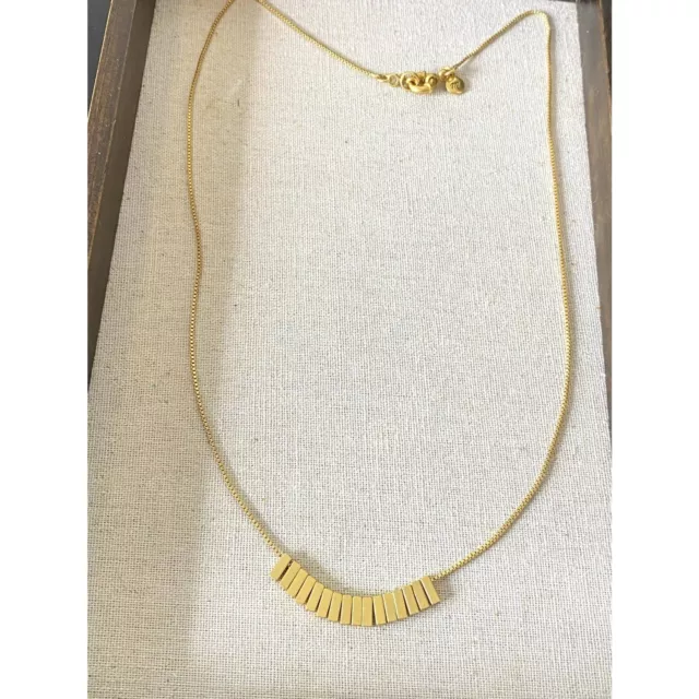 NEW Madewell Gold-Tone Minimalist Multi Bar Links Pendant 22" Necklace