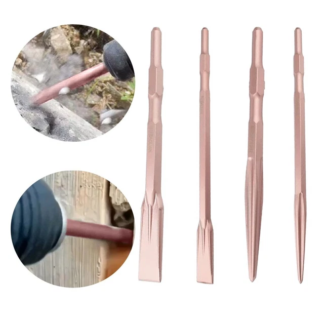 Scalpello A Punta Esagonale In Acciaio Cromato - Per Picconi Elettrici E Demolizione - Foto 4