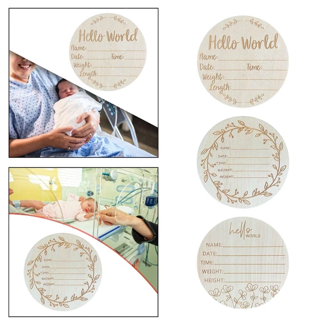 NEWBORN ANNOUNCEMENT SIGN Wooden Announcement Sign for Newborn Baby ...