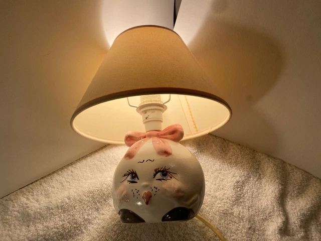 Pied De Lampe En Céramique Rose - Style Vintage/Rétro
