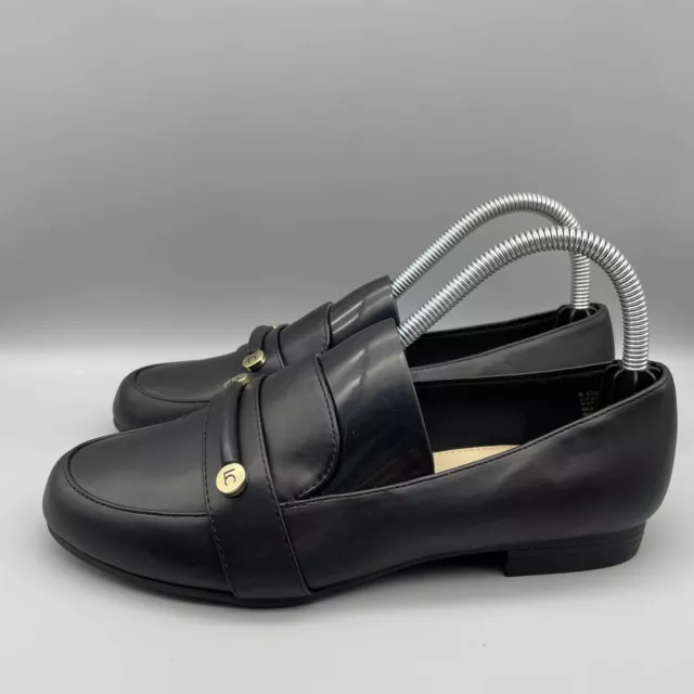 Liz Claiborne Loafers Women’s Size 6.5 W Black Trish Round Toe Slip On Shoes