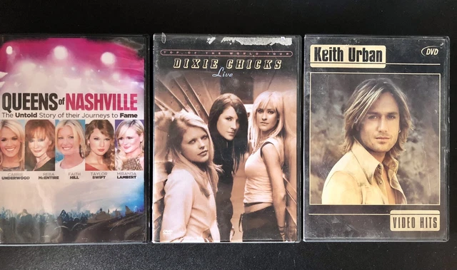 Country Music DVD LOT of 3: Queens of Nashville, Dixie Chicks LIVE, Keith Urban