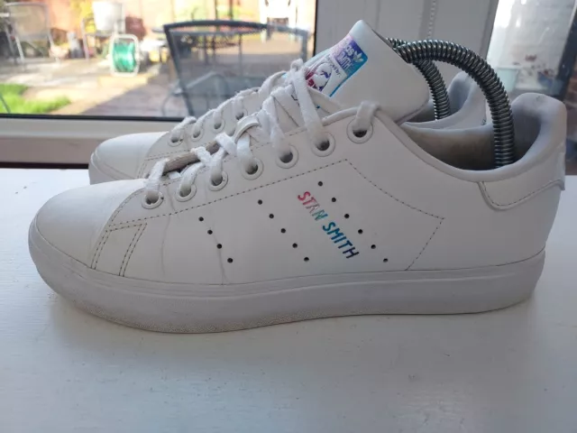 Adidas Stan Smith Uk 5.5 White Faux Leather Trainers