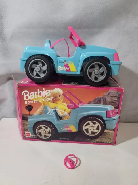 Barbie jeep with two dolls clearance