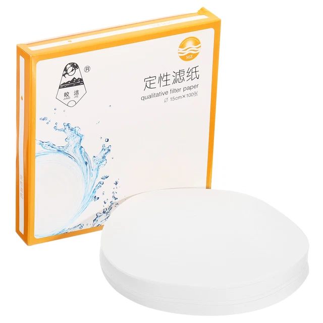 100Pcs 15cm Qualitative Filter Paper Circles, Fast Speed Round Lab Paper