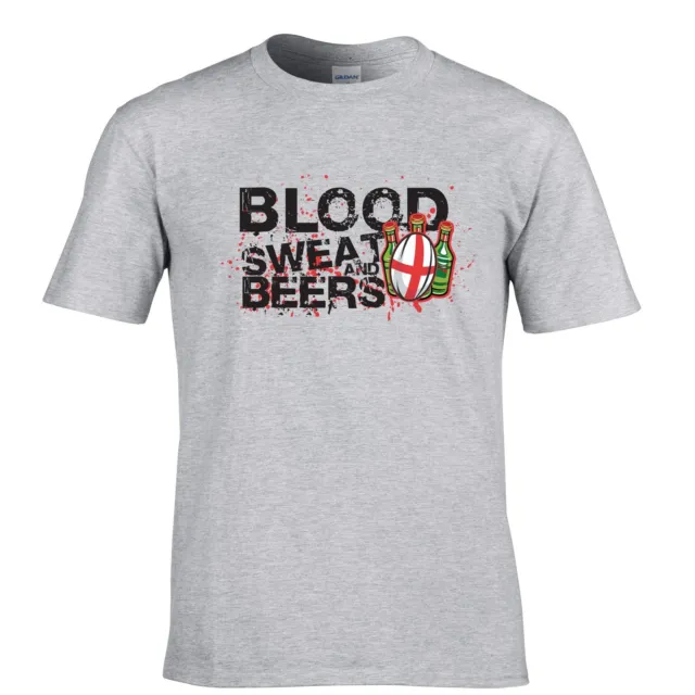 T-shirt uomo England Rugby Supporters felpa sangue e birre sei nazioni