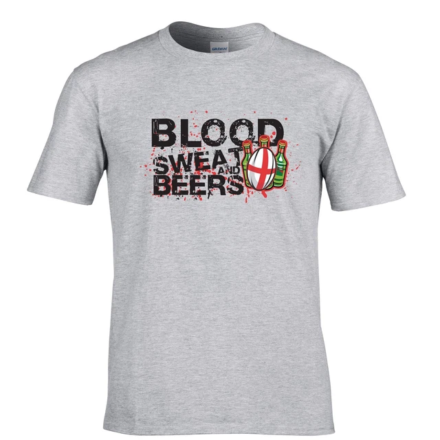 T-shirt uomo England Rugby Supporters felpa sangue e birre sei nazioni