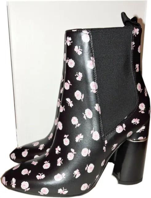 3.1 Phillip Lim Drum Chelsea Booties Black Floral leather Boots Gored Shoes 37