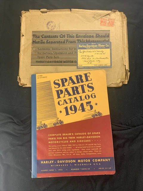 1937-1945 Harley Davidson Spare Parts Catalog Knucklehead Flathead UL 1937-1945 Harley Davidson Spare Parts Catalog Knucklehead Flathead UL