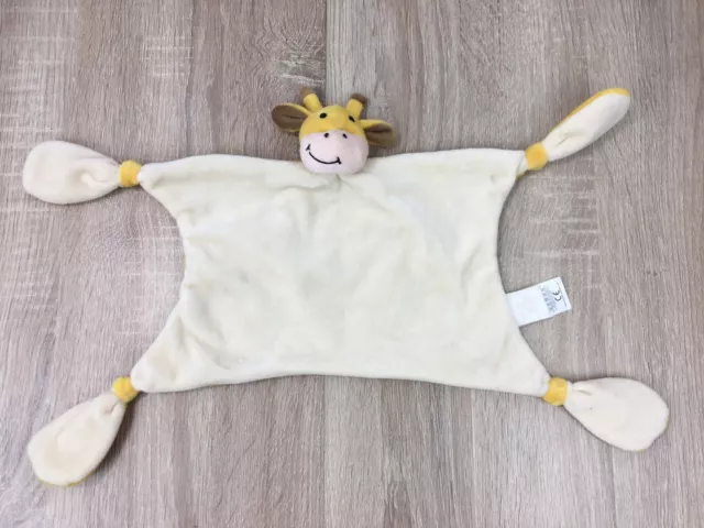 Jojo Maman Bebe Giraffe Comfort Blanket Soft Plush Toy Comforter Blankie Soother