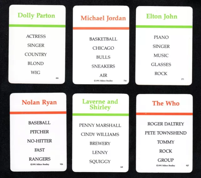 Bo Jackson Athlete / Ted Danson Actor - Vintage 1991 Trivia Board Game Card