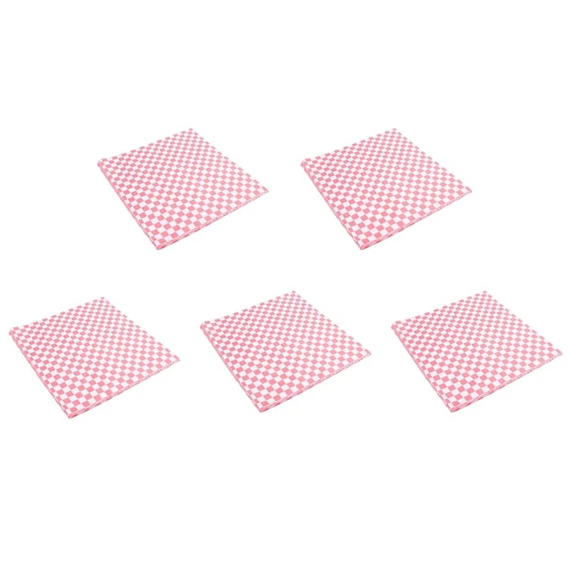 500 PCS checkered Feinkostgeschaeftkorbzwischenlage-Lebensmittelverpackungs-Z8Y4