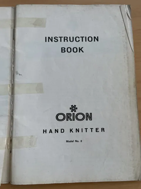 Modelo de tejedor a mano Orion de colección No. Libro de 2 instrucciones de tejido a máquina 2