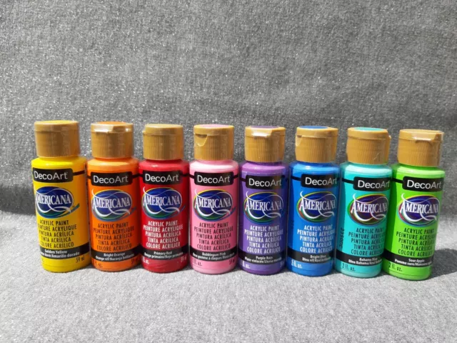 DecoArt Americana Regenbogen SET Acrylfarbe 8 x 59ml verschiedene Farben 2