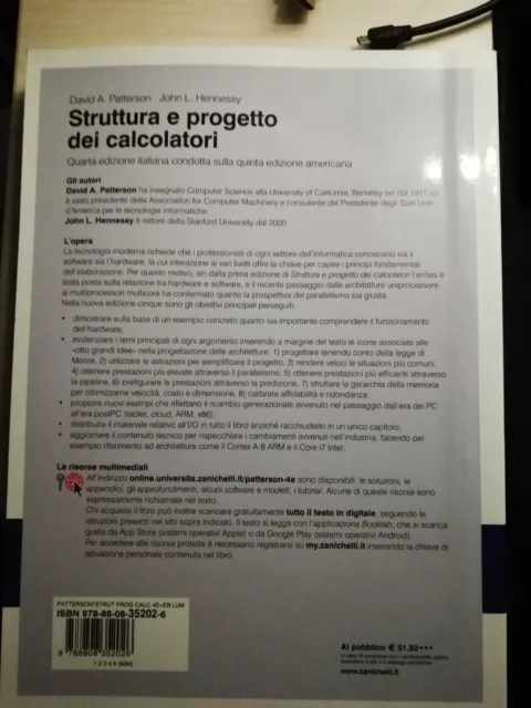 Struttura e progetto dei calcolatori Patterson - quarta edizione  2